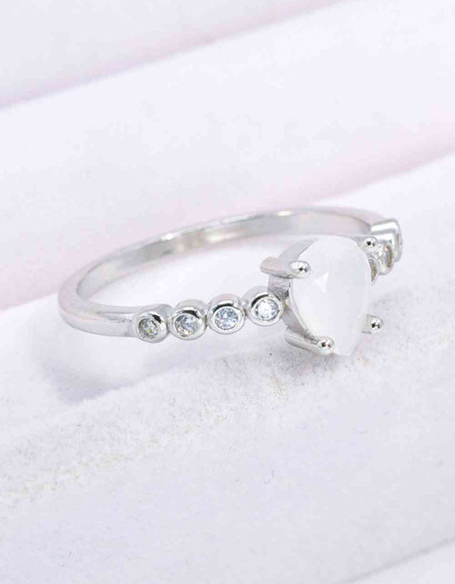 Load image into Gallery viewer, Teardrop Natural Moonstone Ring
