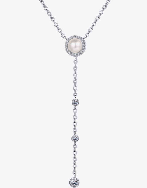 Load image into Gallery viewer, Moissanite Rhodium-Plated Necklace
