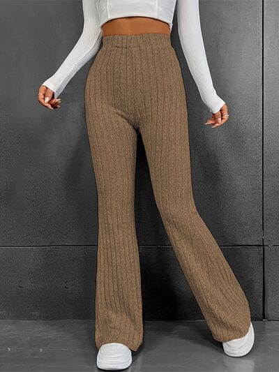 Load image into Gallery viewer, Ribbed High Waist Bootcut Pants
