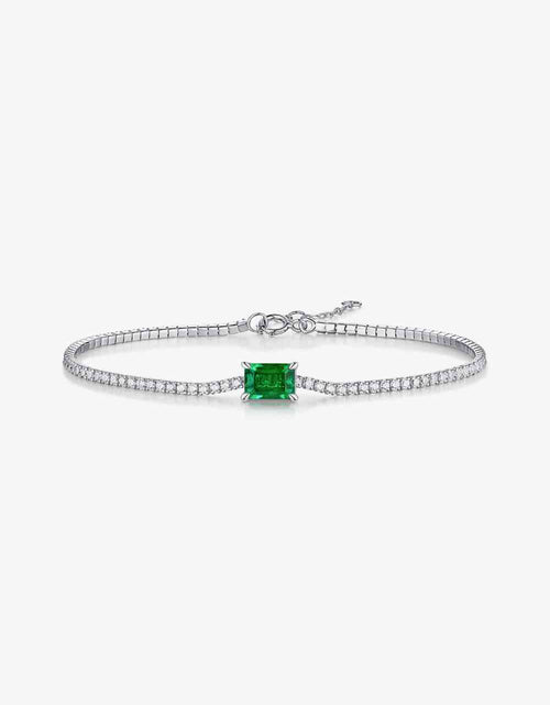 Load image into Gallery viewer, Adored 1 Carat Lab-Grown Emerald Bracelet
