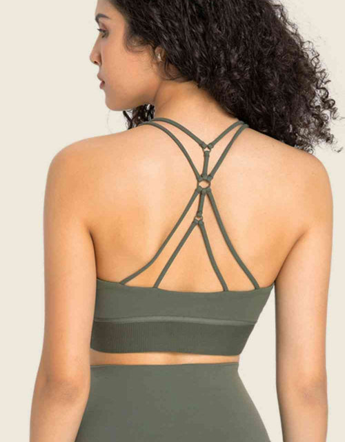 Load image into Gallery viewer, Feel Like Skin Racerback Halter Neck Sports Bra
