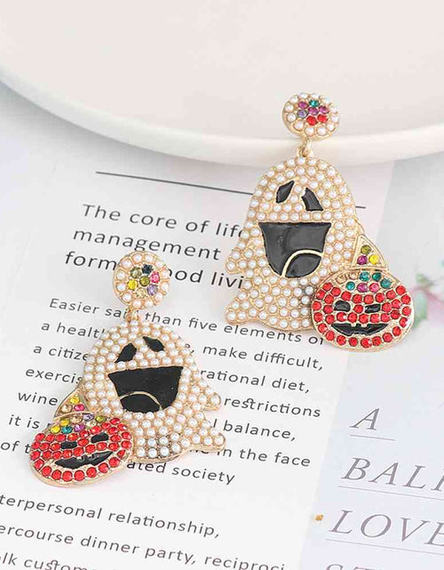 Load image into Gallery viewer, Ghost Rhinestone Alloy Earrings
