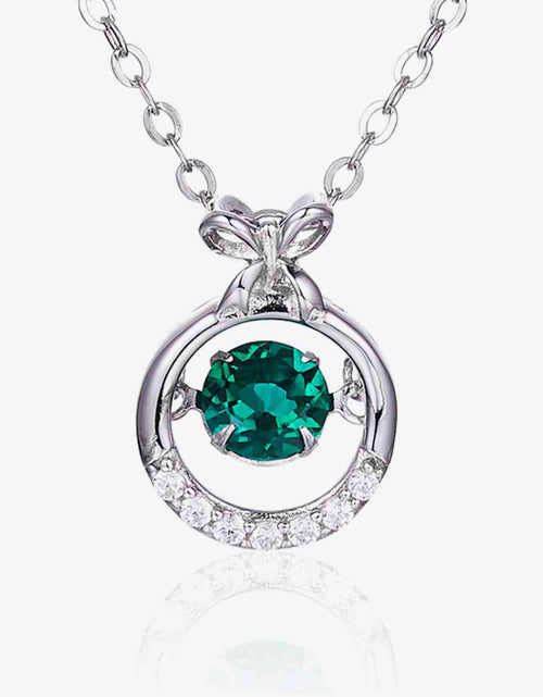 Load image into Gallery viewer, Lab-Grown Emerald Pendant Necklace
