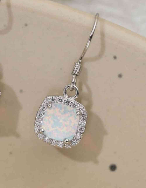 Load image into Gallery viewer, Opal Square Drop Earrings
