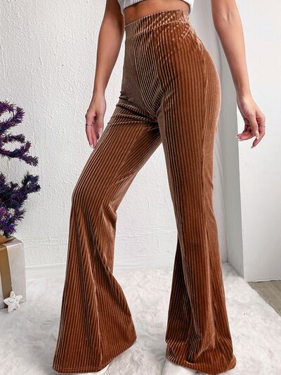 Load image into Gallery viewer, Ribbed High Waist Bootcut Pants
