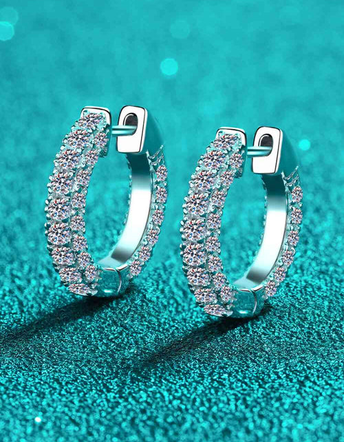 Load image into Gallery viewer, 925 Sterling Silver Moissanite Huggie Earrings
