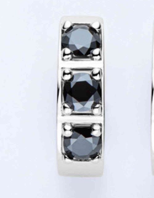 Load image into Gallery viewer, Inlaid Moissanite Huggie Earrings
