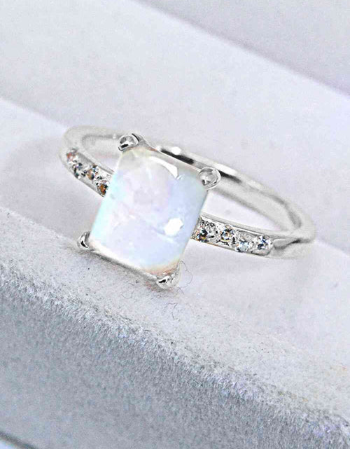 Load image into Gallery viewer, Square Moonstone Ring
