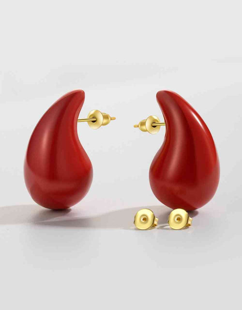 Load image into Gallery viewer, Big Size Water Drop Brass Earrings
