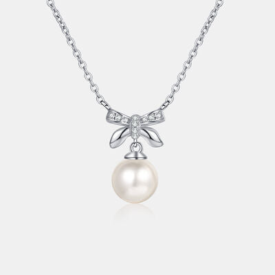 Load image into Gallery viewer, Natural Pearl Pendant Moissanite 925 Sterling Silver Necklace
