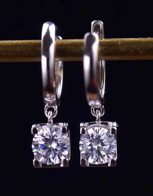 Load image into Gallery viewer, Feel The Surprise 1 Carat Moissanite Platinum-Plated Drop Earrings
