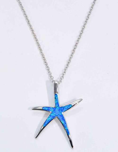 Load image into Gallery viewer, Opal Starfish Pendant Necklace
