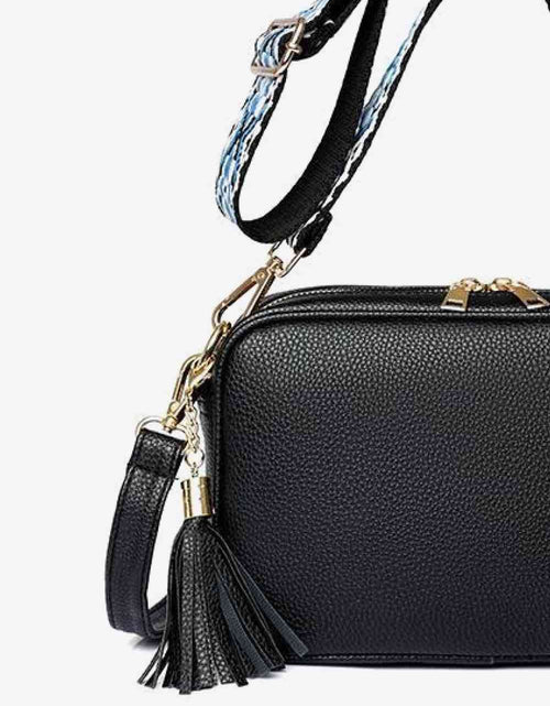 Load image into Gallery viewer, PU Leather Tassel Crossbody Bag
