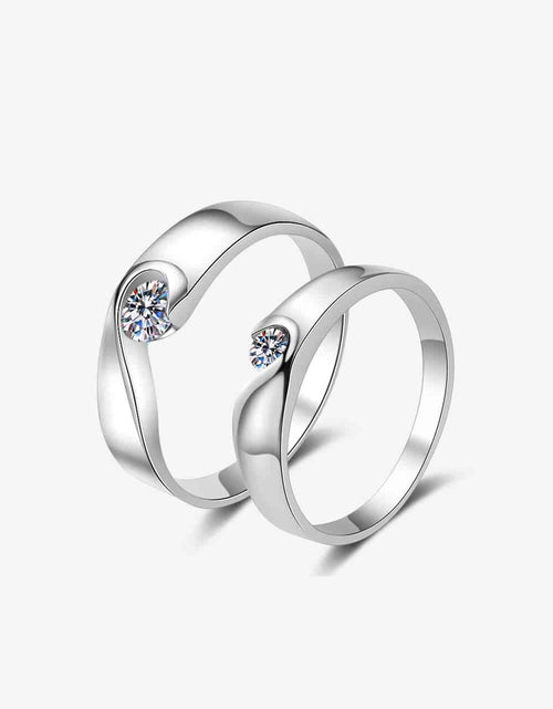 Load image into Gallery viewer, Moissanite Rhodium-Plated Ring
