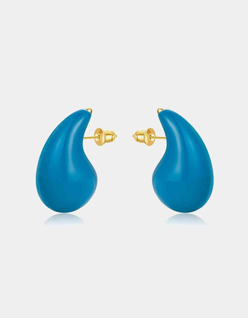 Load image into Gallery viewer, Big Size Water Drop Brass Earrings
