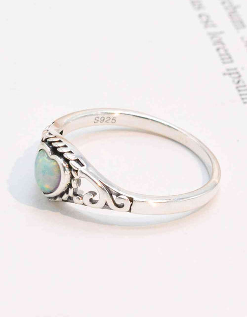 Load image into Gallery viewer, 925 Sterling Silver Heart-Shape Opal Ring
