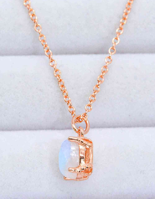 Load image into Gallery viewer, Natural 4-Prong Pendant Moonstone Necklace
