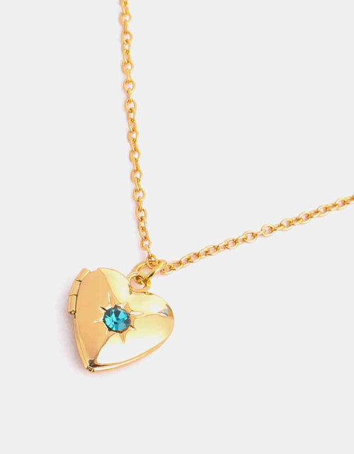 Load image into Gallery viewer, Zircon Heart Shape 14K Gold-Plated Pendant Necklace
