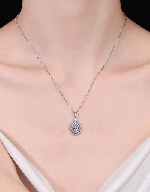 Load image into Gallery viewer, 1 Carat Moissanite Teardrop Pendant Necklace
