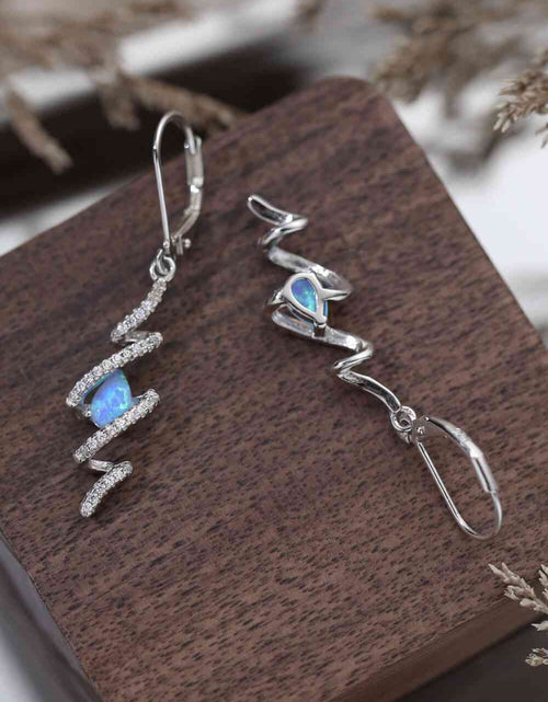 Load image into Gallery viewer, Twisted Opal Drop Earrings
