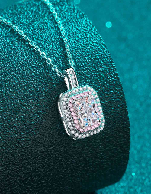 Load image into Gallery viewer, 1 Carat Moissanite Geometric Pendant Chain Necklace
