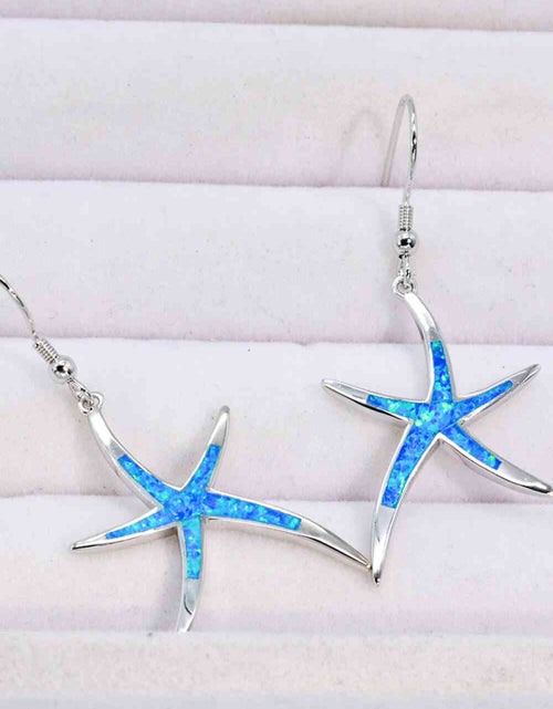 Load image into Gallery viewer, Opal Starfish Drop Earrings
