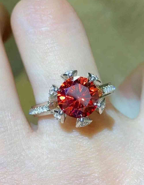 Load image into Gallery viewer, 2 Carat Moissanite 6-Prong Ring in Phoenix Fire
