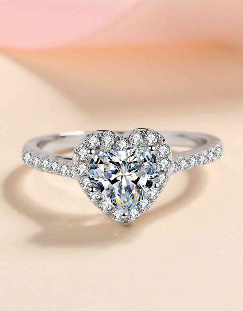 Load image into Gallery viewer, 1 Carat Moissanite Heart-Shaped Ring
