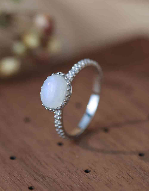 Load image into Gallery viewer, Moonstone 925 Sterling Silver Ring
