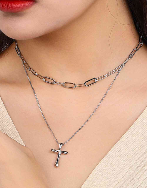 Load image into Gallery viewer, Cross Pendant 925 Sterling Silver Necklace
