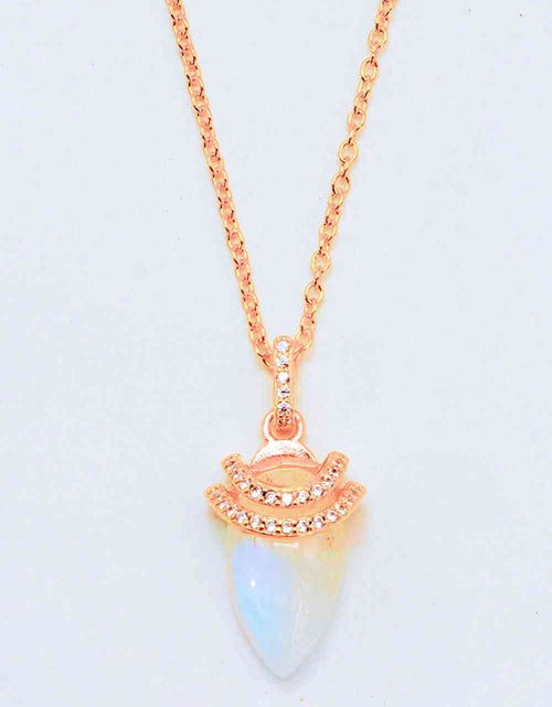 Load image into Gallery viewer, 18K Gold-Plated Moonstone Pendant Necklace
