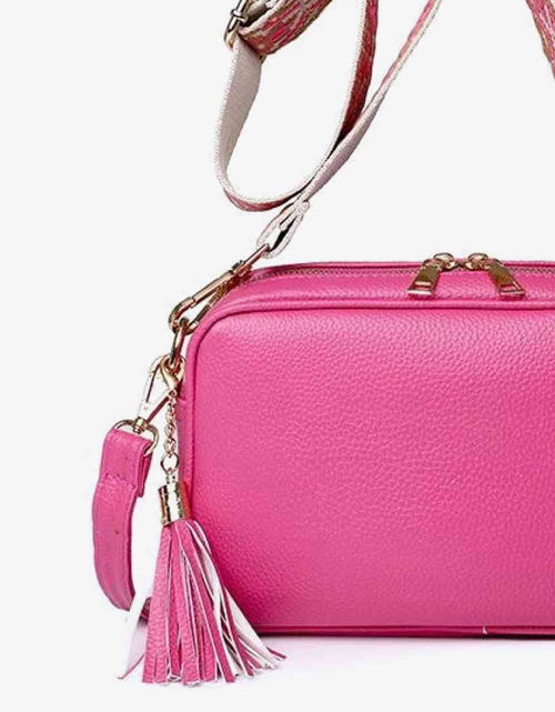 Load image into Gallery viewer, PU Leather Tassel Crossbody Bag
