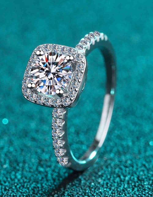 Load image into Gallery viewer, 2 Carat Moissanite Square Halo Ring
