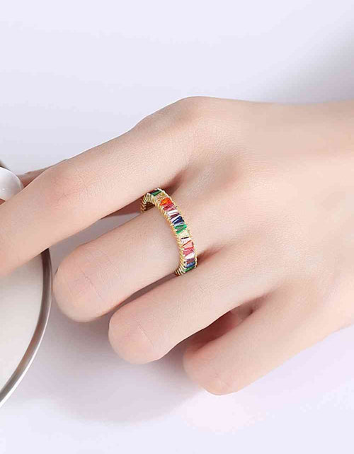 Load image into Gallery viewer, Multicolored Cubic Zirconia 925 Sterling Silver Ring
