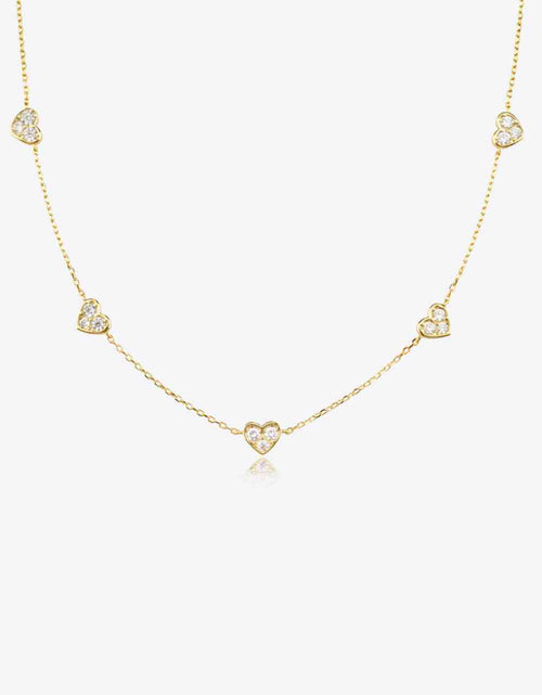 Load image into Gallery viewer, Inlaid Zircon Heart Necklace
