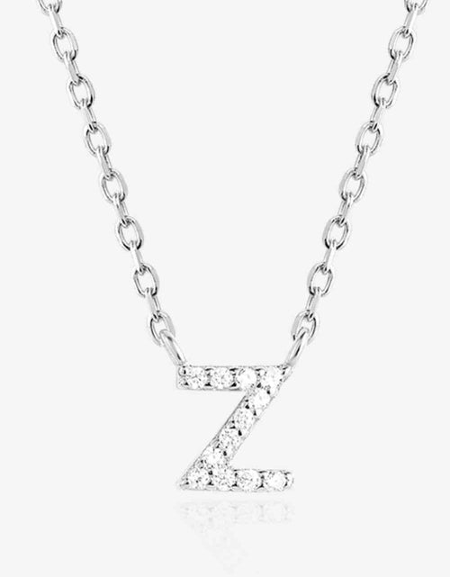 Load image into Gallery viewer, V To Z Zircon 925 Sterling Silver Necklace
