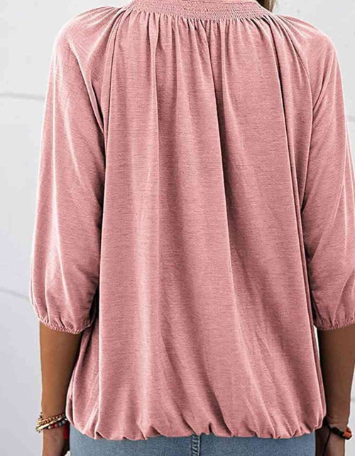 Load image into Gallery viewer, Gathered Detail Round Neck T-Shirt
