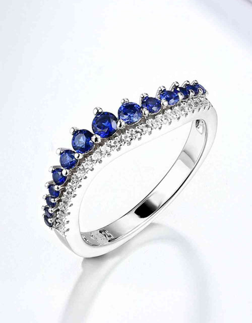 Load image into Gallery viewer, Lab-Grown Sapphire 925 Sterling Silver Rings
