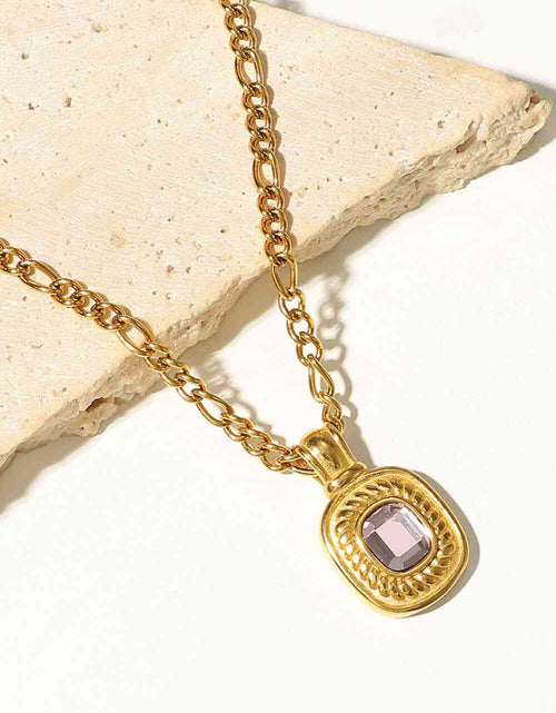 Load image into Gallery viewer, 18K Gold Plated Inlaid Rhinestone Pendant Necklace
