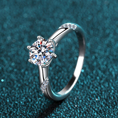 Load image into Gallery viewer, 1 Carat Moissanite 925 Sterling Silver Ring
