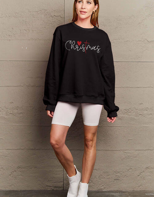 Load image into Gallery viewer, Simply Love Full Size CHRISTMAS Long Sleeve Sweatshirt
