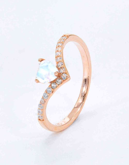 Load image into Gallery viewer, Moonstone Heart-Shaped Ring
