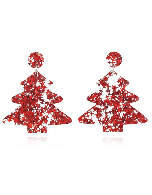 Load image into Gallery viewer, Christmas Tree Acrylic Earrings
