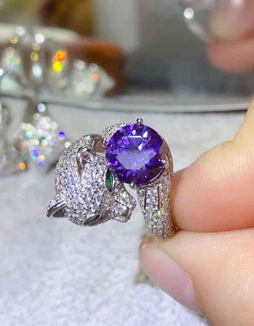 Load image into Gallery viewer, 2 Carat Moissanite Adjustable Animal Bypass Ring
