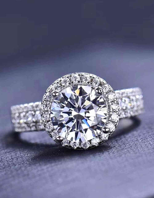 Load image into Gallery viewer, Four-Prong 2 Carat Moissanite Round Ring
