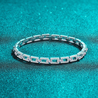 Load image into Gallery viewer, 3.2 Carat Moissanite 925 Sterling Silver Bracelet
