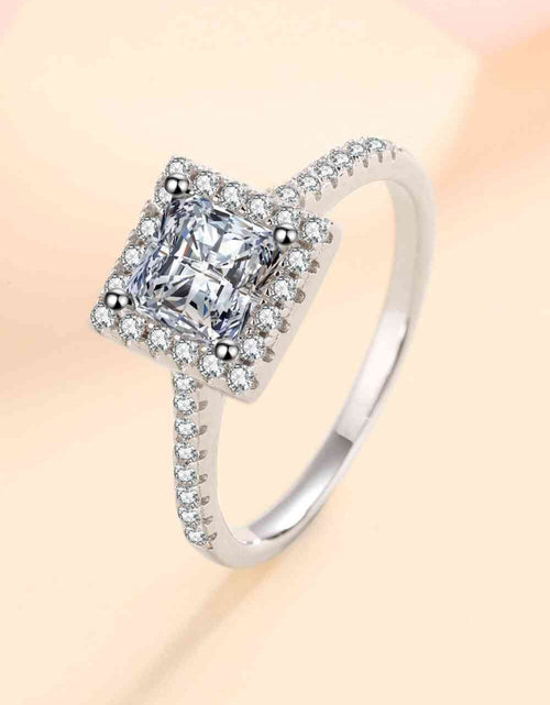 Load image into Gallery viewer, Sterling Silver Square Moissanite Ring
