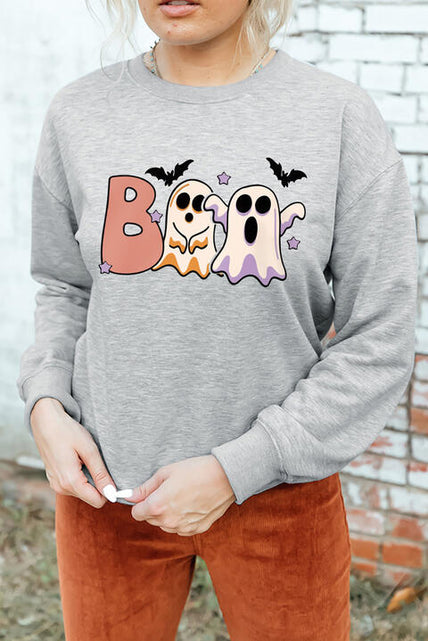 Load image into Gallery viewer, Ghost Graphic Round Neck Sweatshirt
