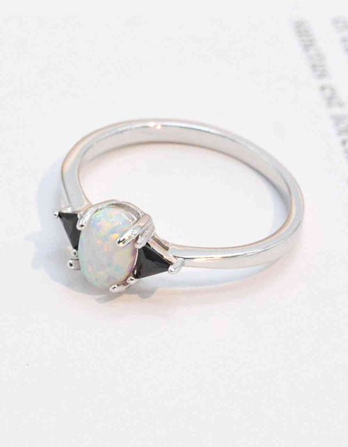 Load image into Gallery viewer, Contrast 925 Sterling Silver Opal Ring
