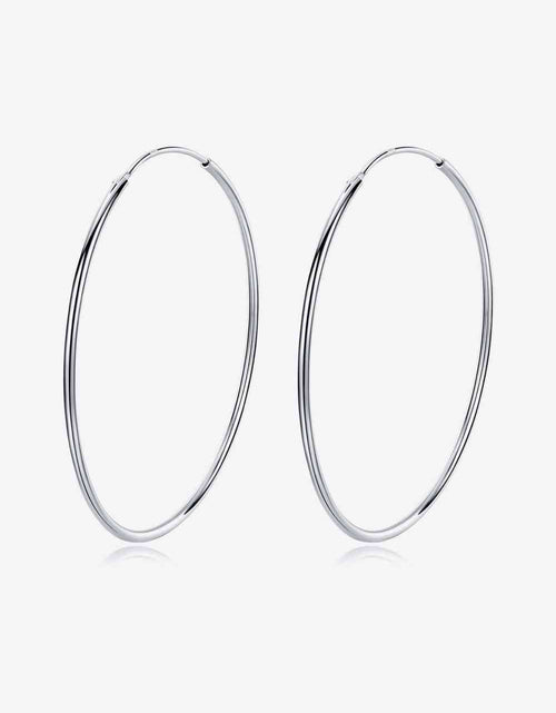 Load image into Gallery viewer, 925 Sterling Silver Hoop Earrings
